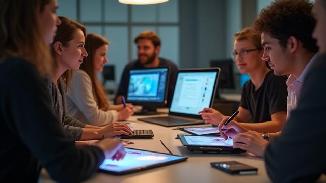 Groupe d'étudiants attentifs pendant un atelier de formation en logiciels 3D